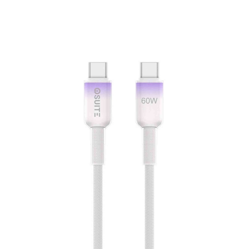Picture of iOsuite PVC housing (USB-C) TO (USB-C) Gradient Clear Cable - 60W - 1.2M - PurPle