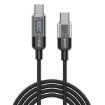 Picture of iOsuite Zinc Alloy (USB-C) TO (USB-C) Braided Cable With Display (Smart Off) 100W - 1.2M - Black
