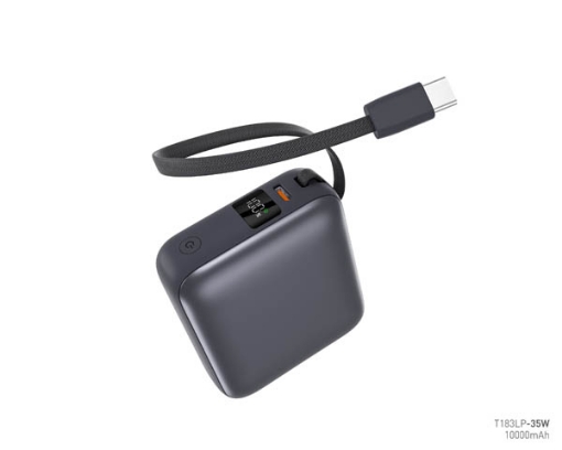 Picture of iOsuite mini size Power Bank 10,000 mAh PD 35W Fast Charging with Type C cable and 1*USB C Port - Grey