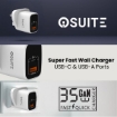 صورة آي أو سويت شاحن جداري بقوة 35 وات يدعم الشحن السريع مع وجود 2 منفذ للشحن
