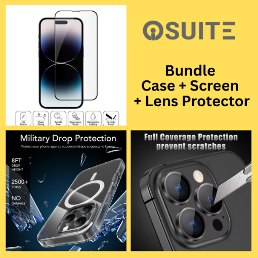 Picture of iOsuite 3 in 1 iPhone 17 Pro Max Bundle Case + Screen + Lens Protector